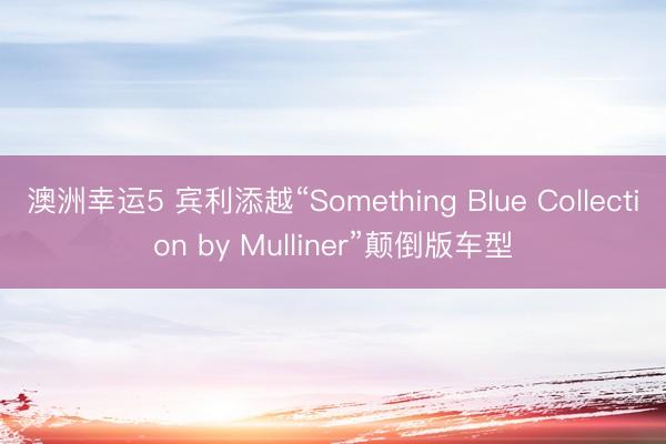 澳洲幸运5 宾利添越“Something Blue Collection by Mulliner”颠倒版车型